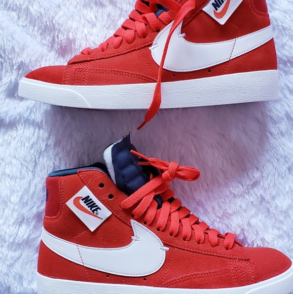 New Womens Nike Blazer Mid Rebel Habanero - Picture 2 of 8